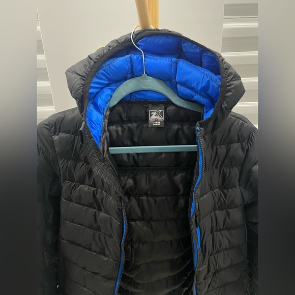 NWT ❄️ ZeroXPosur quilted lightweight black blue winter coat ❄️Boys L 14-16 - Picture 4 of 15